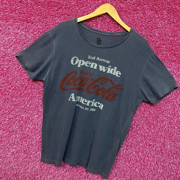 Coca-Cola Enjoy Coke 1984 Open Wide America Promo Tee L - Picture 3 of 4